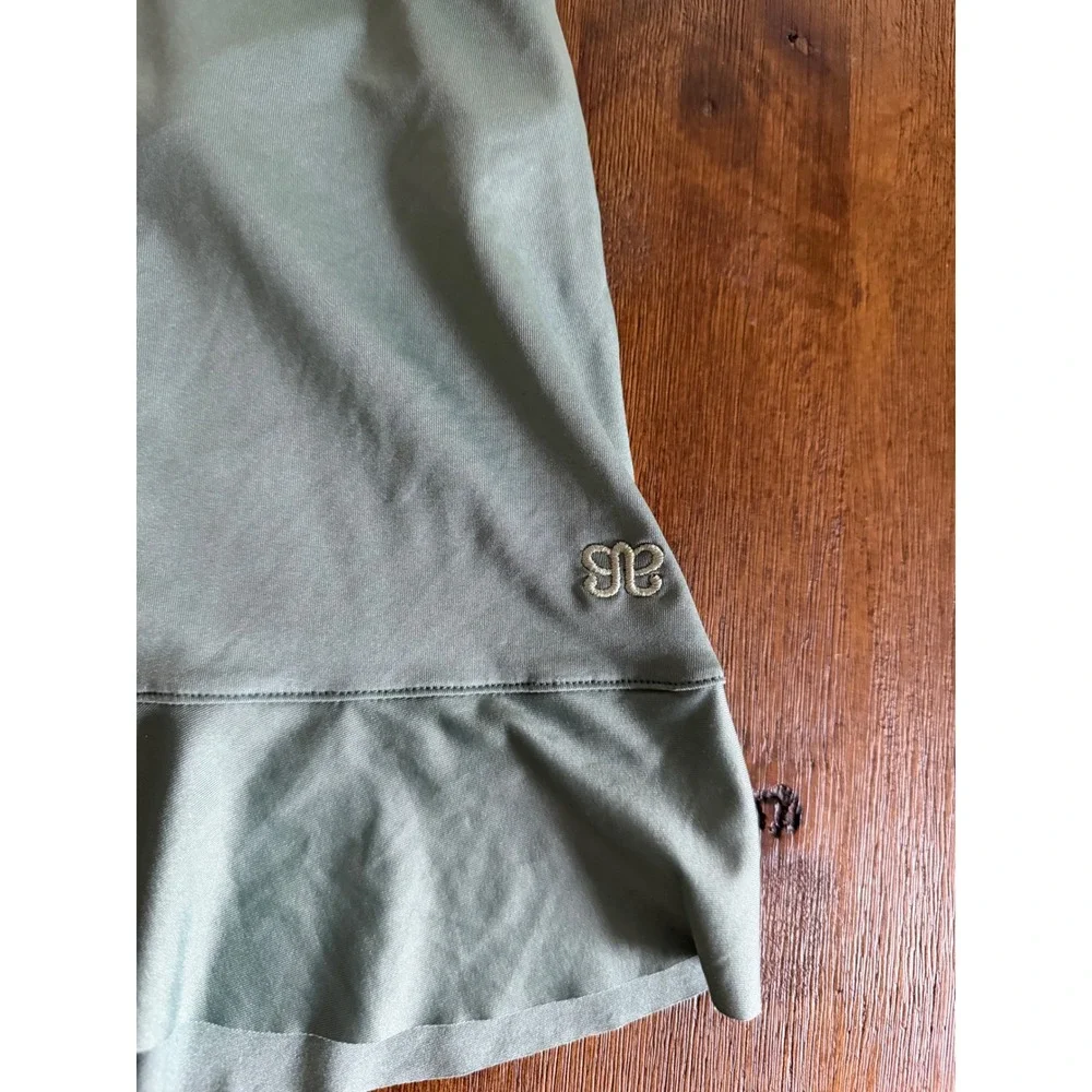 Albion Fit Sage Green Ruffle Swim Skirt XL High Waisted Bikini Bottom Skort - Picture 2 of 6